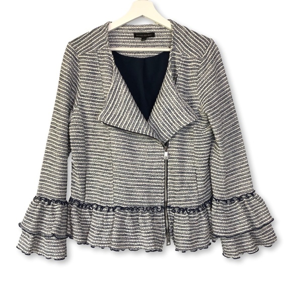 Banana Republic Tweed Moto Jacket Size 8 - Picture 3 of 16